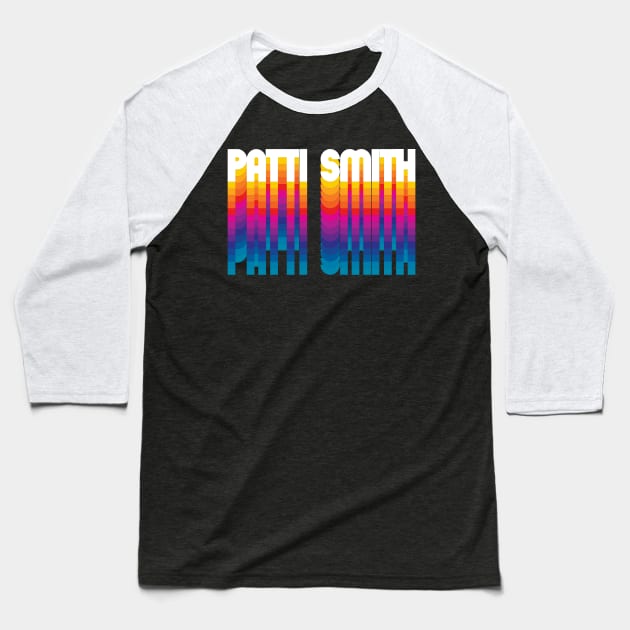 Retro Patti Proud Name Personalized Gift Rainbow Style Baseball T-Shirt by Time Travel Style